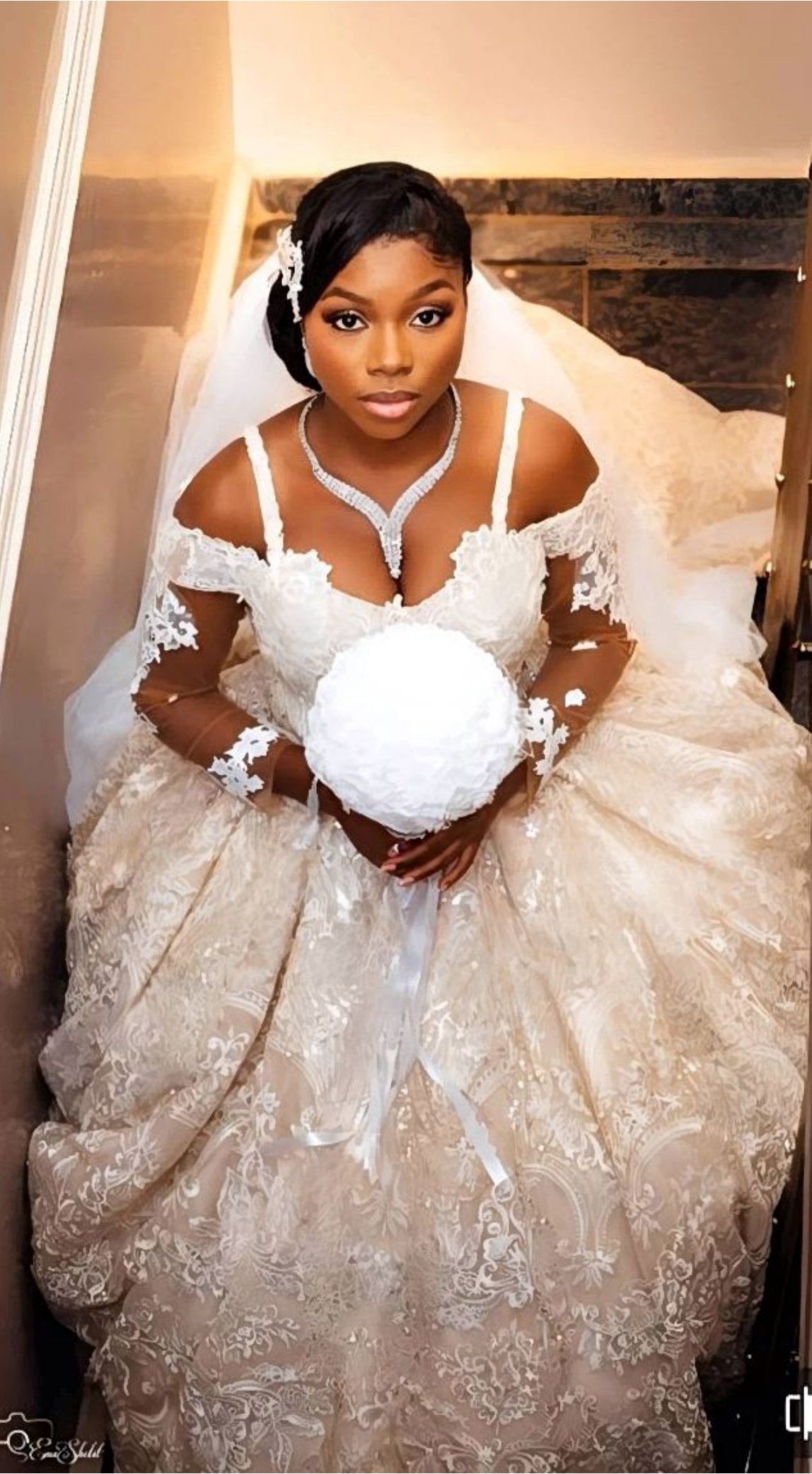 Beaded Mermaid Wedding Gown